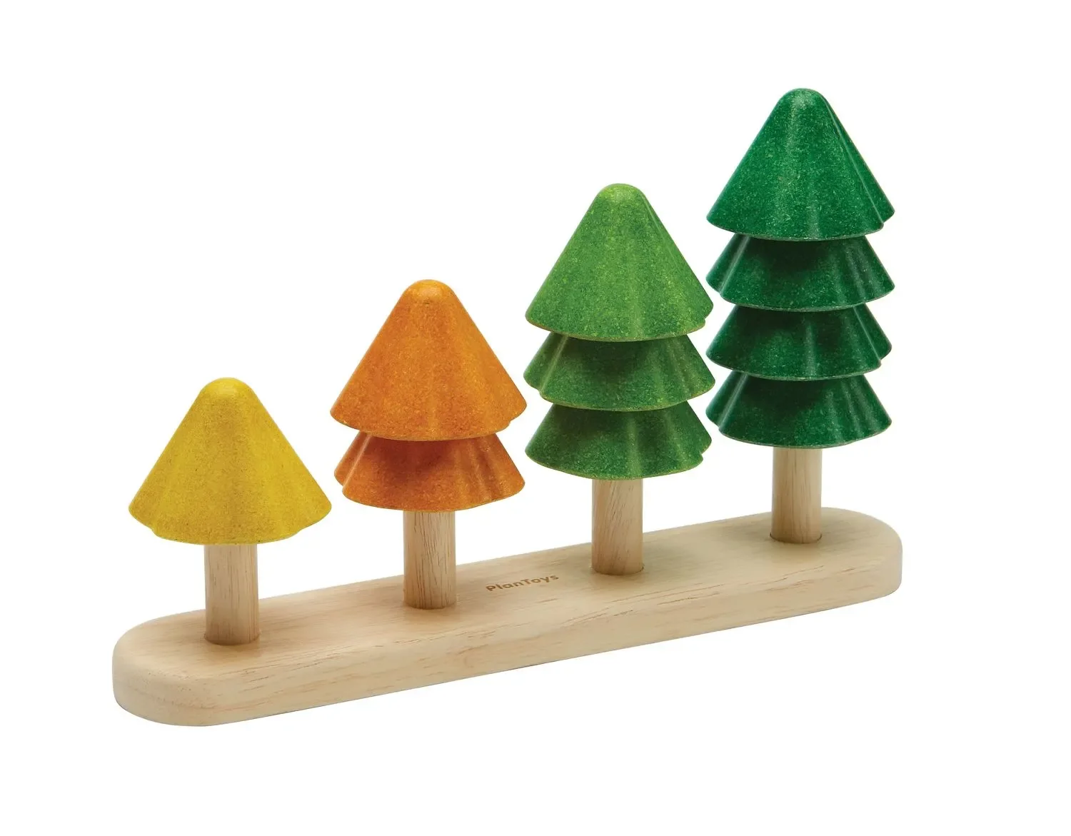 "Plan Toys - Sortierspielzeug - Sortieren und Zählen Bäume, Gummibaumholz image"