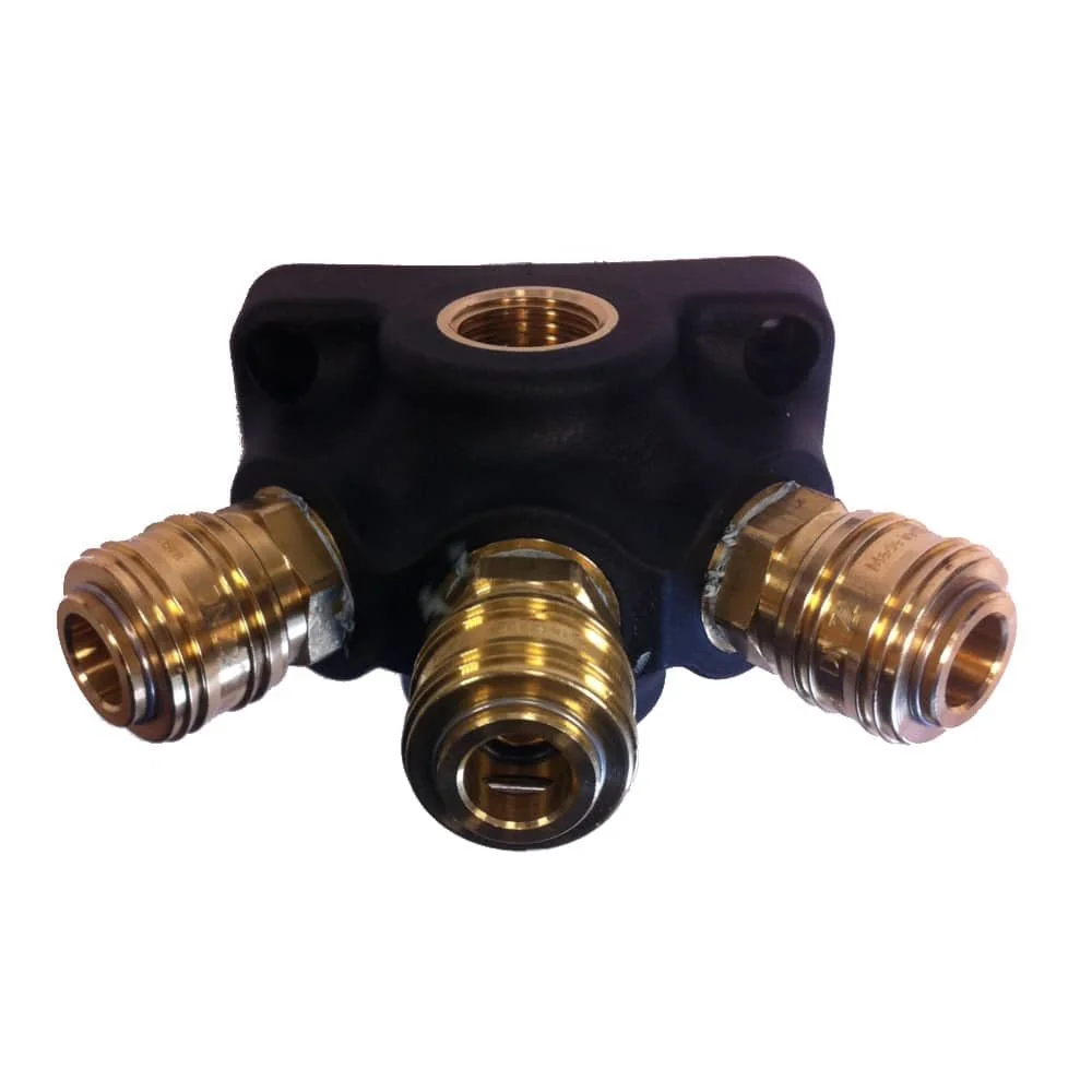 "Druckluft Wanddose, 4er Set, 3 Kupplungen, Kunststoff, 1/2" Innengewinde image"