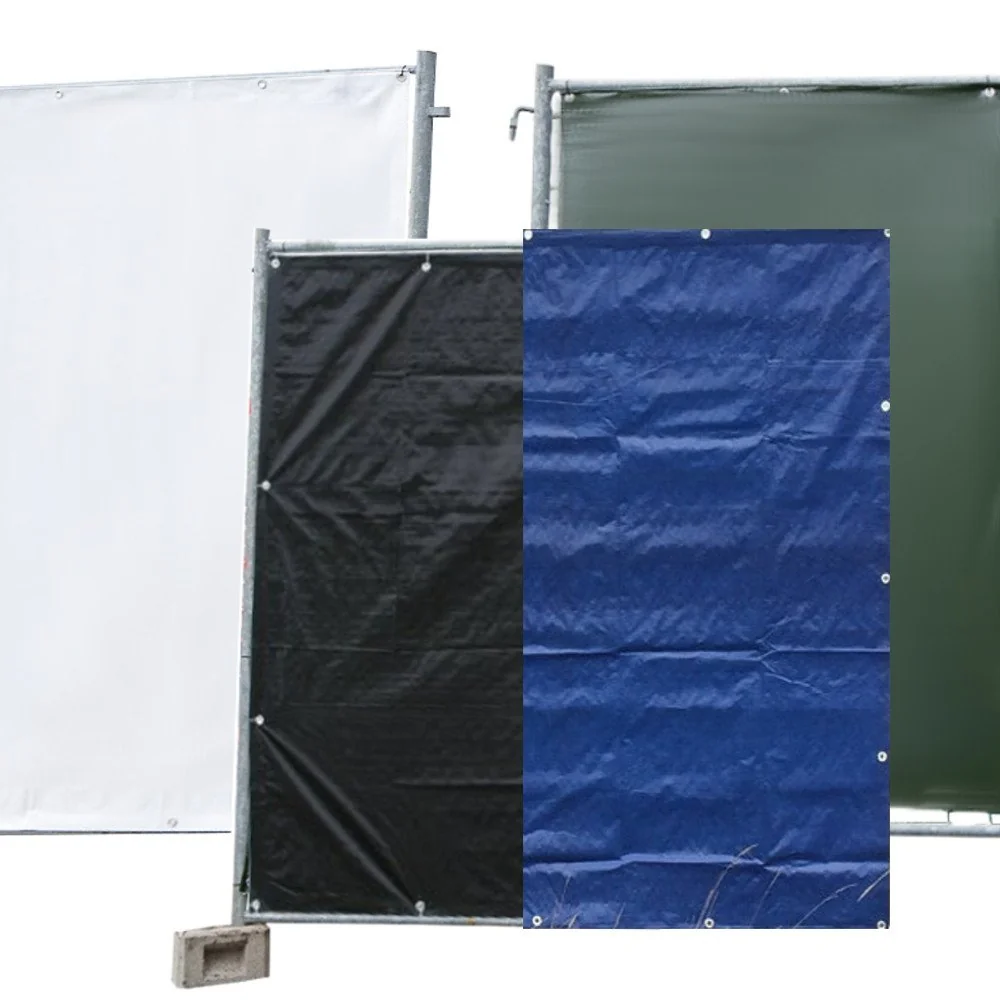 Bauzaunplane, 160g/m², 1,76m x 3,41m, Farbe wählbar, Windschutz