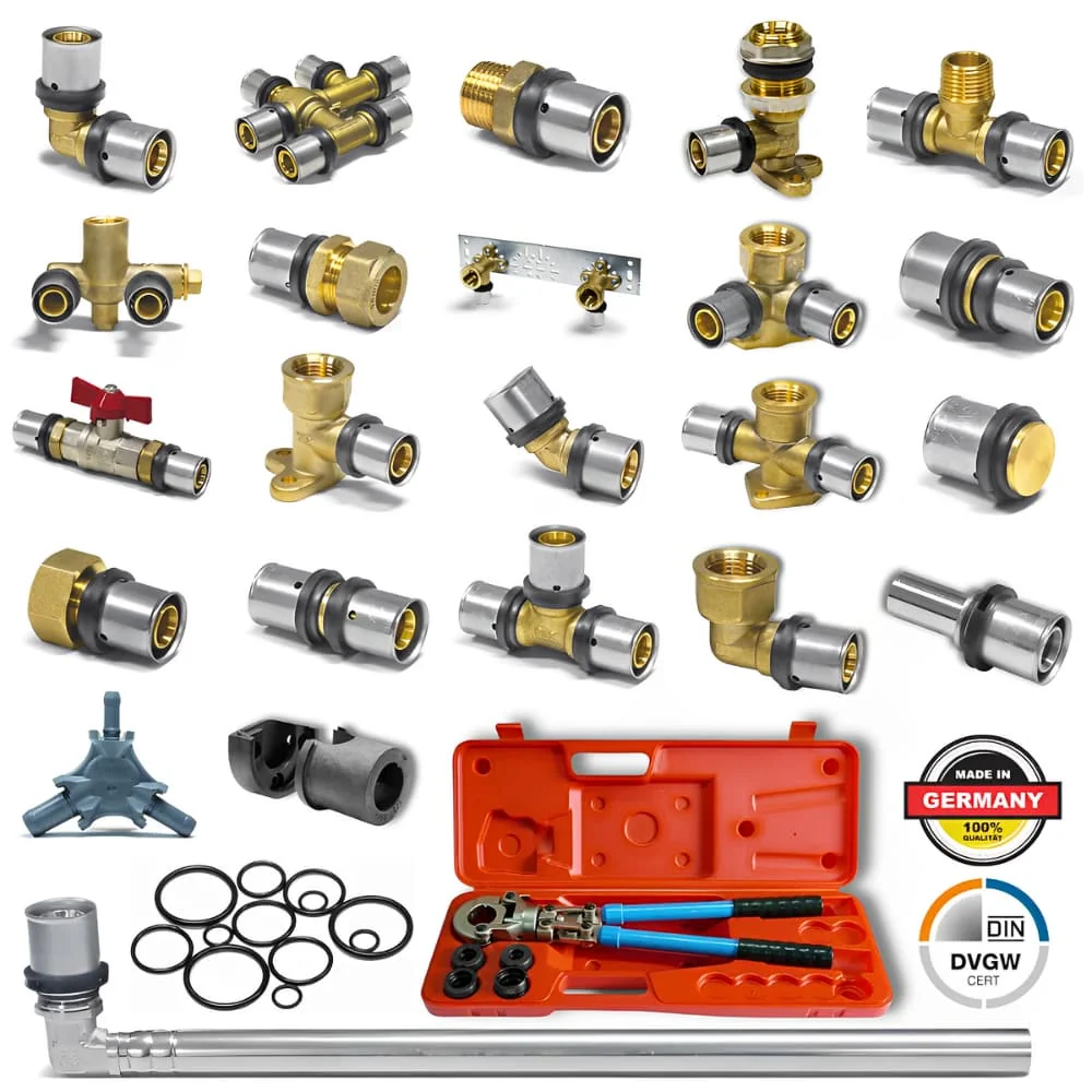 "Pressfittings, Pressfitting TH+U, Presskontur, DVGW image"