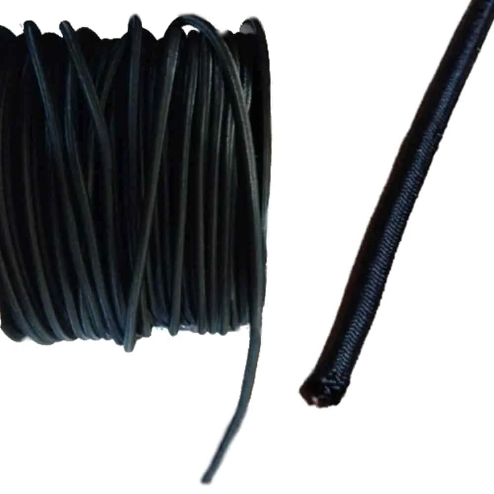 "Expanderseil 10mm, Schwarz, 25m, UV-beständig, Gummiseil für Plane image"