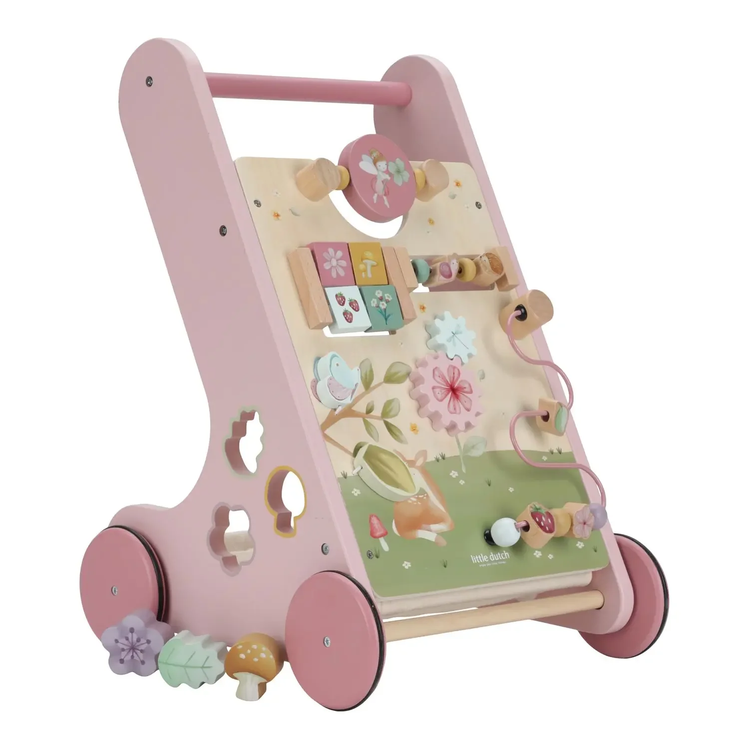 "Little Dutch Lauflernwagen Holz, laufhilfe - Fairy Garden, Multi Activity image"