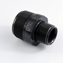 PVC Fitting, Reduzier Doppelnippel, 1 1/2" x 1", PVC-U, Rohrverbinder