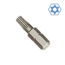 Torx Bit, Torx mit Bohrung, T7, 25mm, S2 Stahl