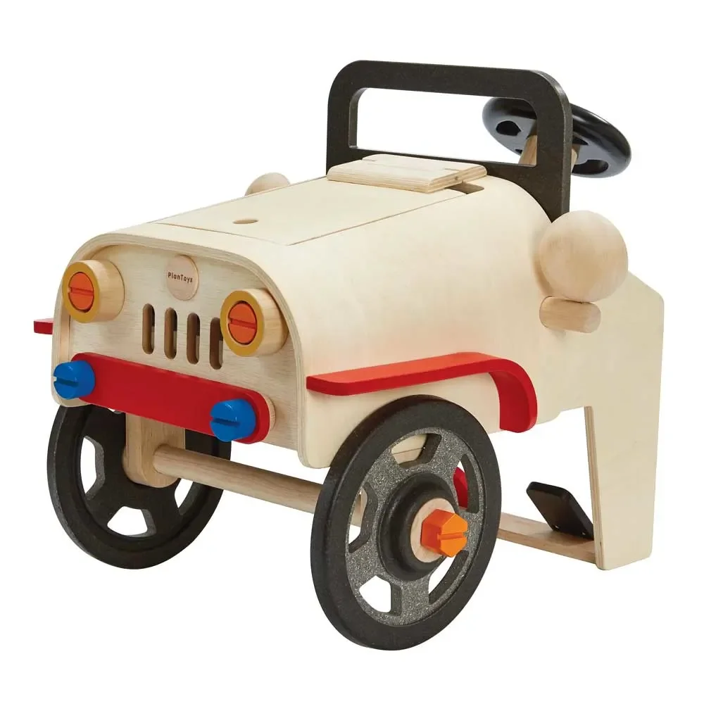 "Plan Toys Spielzeug Automechaniker/Fahrsimulator Holz image"