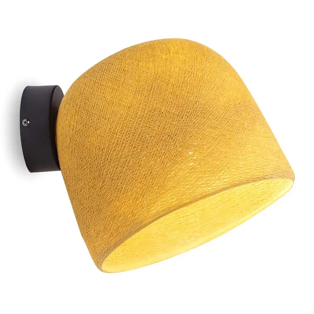 "Cousin Paul Wandlampe schwarz Glocke senf image"
