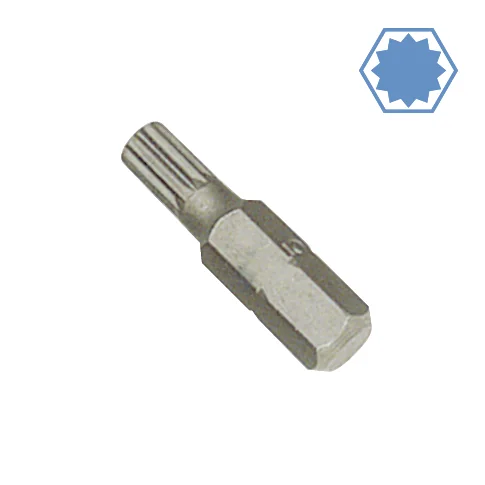 "M6 Spline Bit, Innensechskant M6, Vielzahn Bit, 25mm, S2 Stahl image"