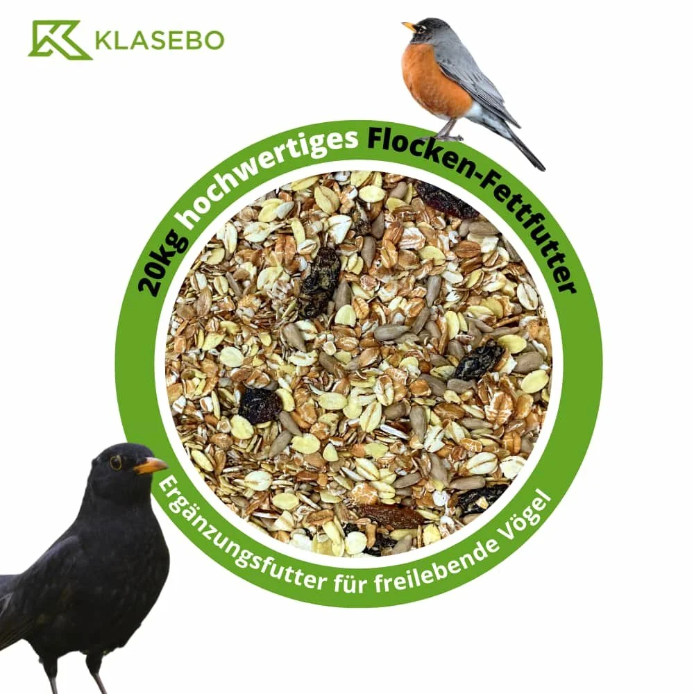 "20kg Premium Flocken-Fettfutter mit geschälten Sonnenblumenkernen und Rosinen image"