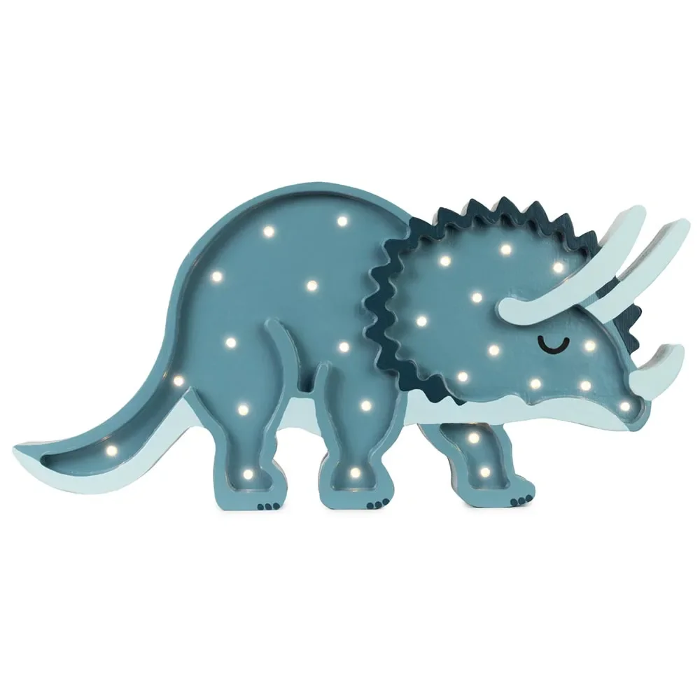 "little lights Led Deko Kinderlampe Dino dunkelblau image"