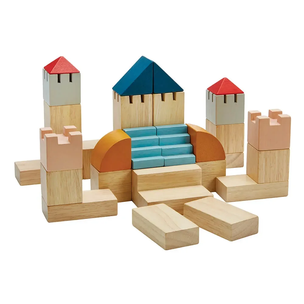 "Plan Toys Bauklötze Orchard Holz bunt image"