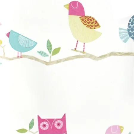 "Harlequin Tapete Vögel rosa image"