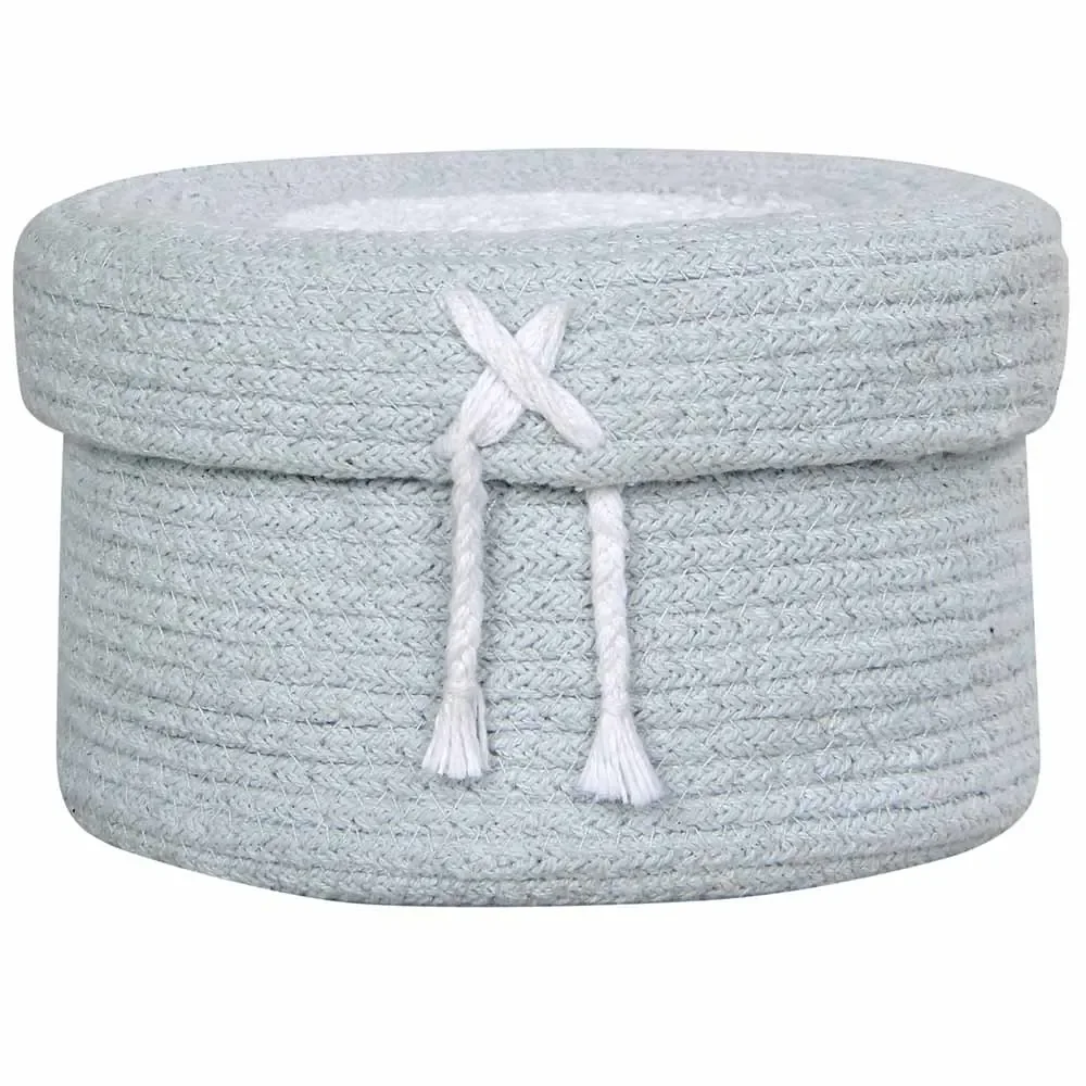 Lorena Canals Korb mit Deckel groß blau