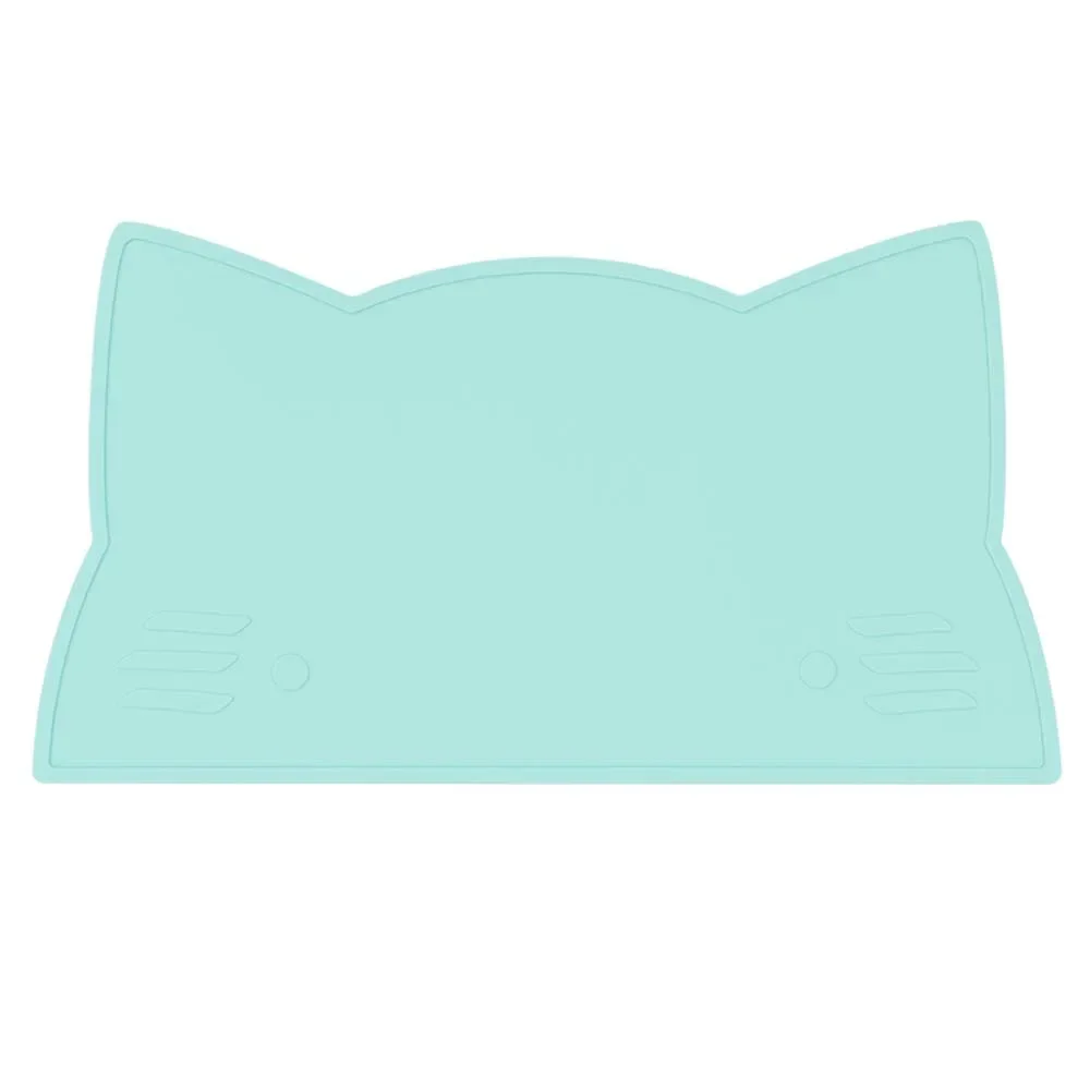 "We Might Be Tiny Kinder Tischset Silikon Katze mint image"