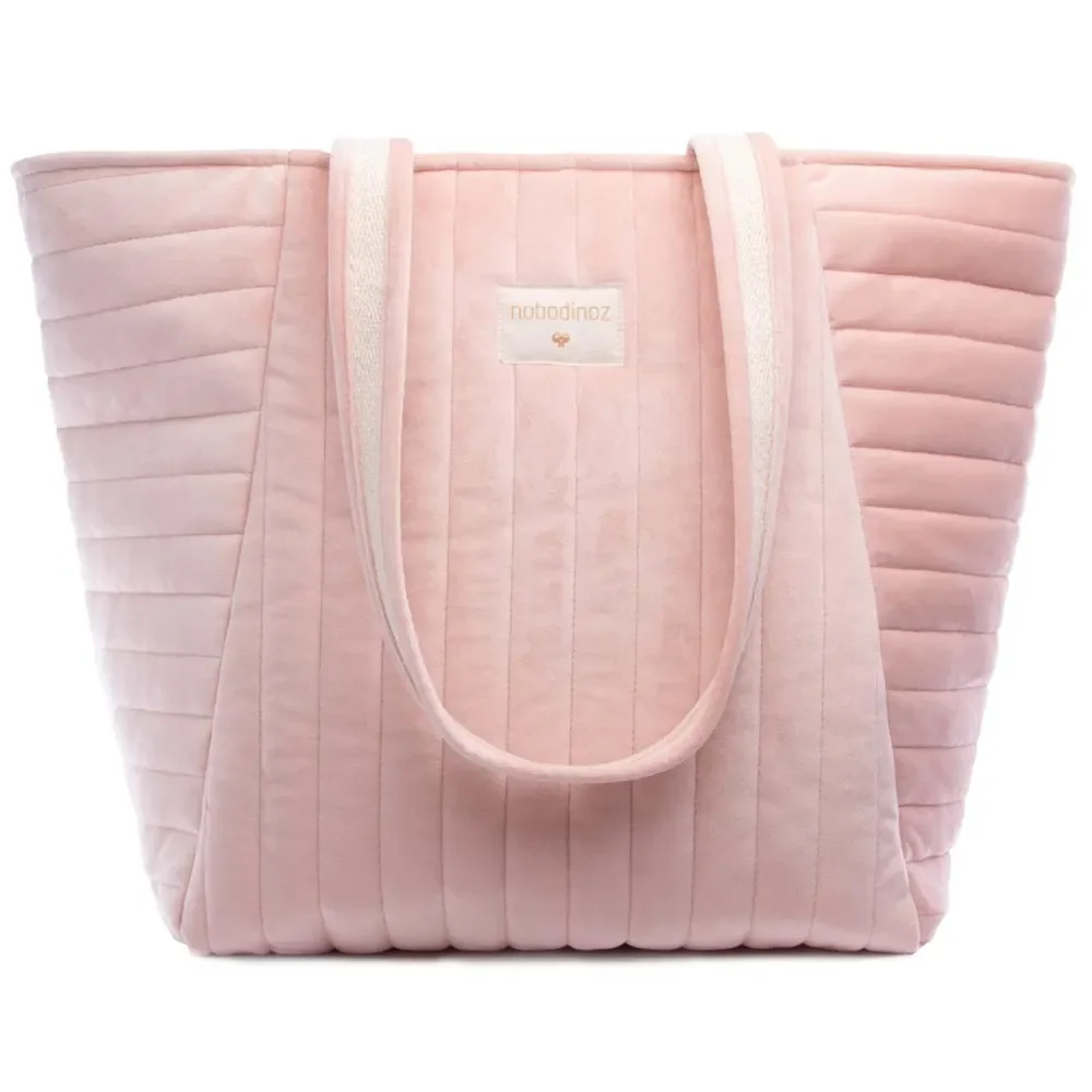 "Nobodinoz Wickel-/ Umhängetasche Savanna rosa Samt image"