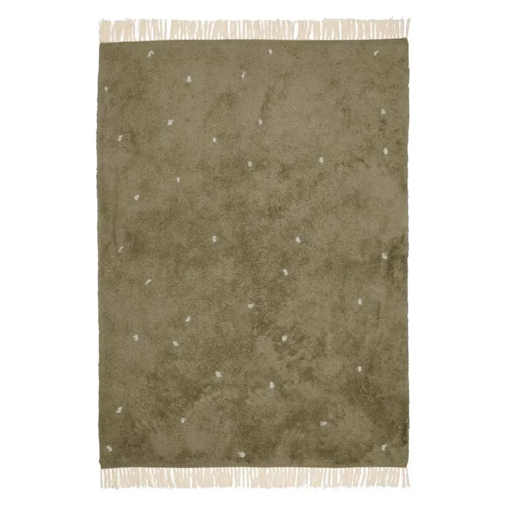 Little Dutch Teppich Punkte oliv 170 x 120
