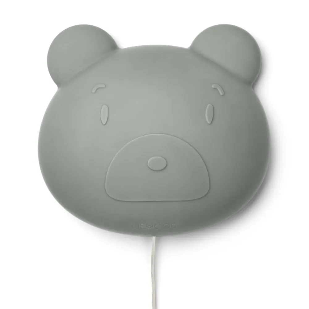 Liewood Wandlampe Vega Bär Silikon taubenblau