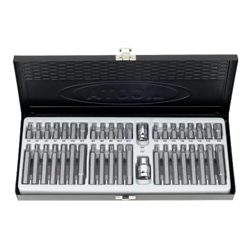 Bit-Satz S2 Stahl, Torx HEX Spline, 3/8 Zoll, Industrie-Qualität