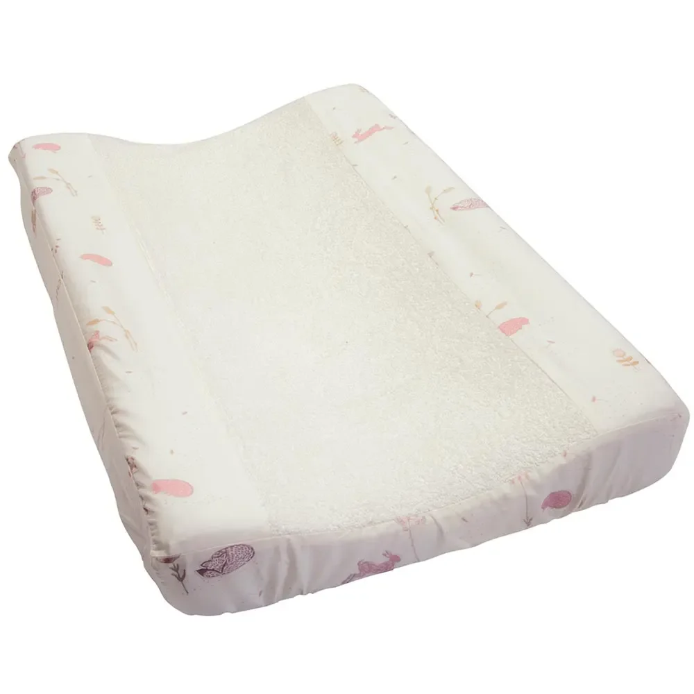 "Taftan Bezug Wickelauflage "Hello World" rosa beige image"