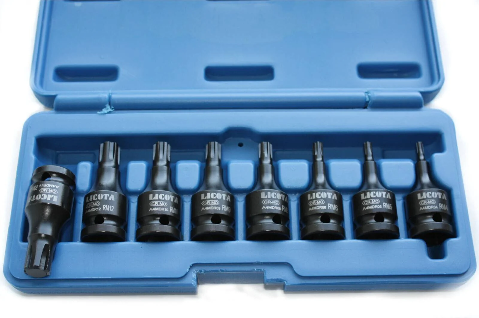 "Schlagschrauber Nuss Set, 8-teilig, Cr-Mo, Ribe Nüsse, 1/2 Zoll image"