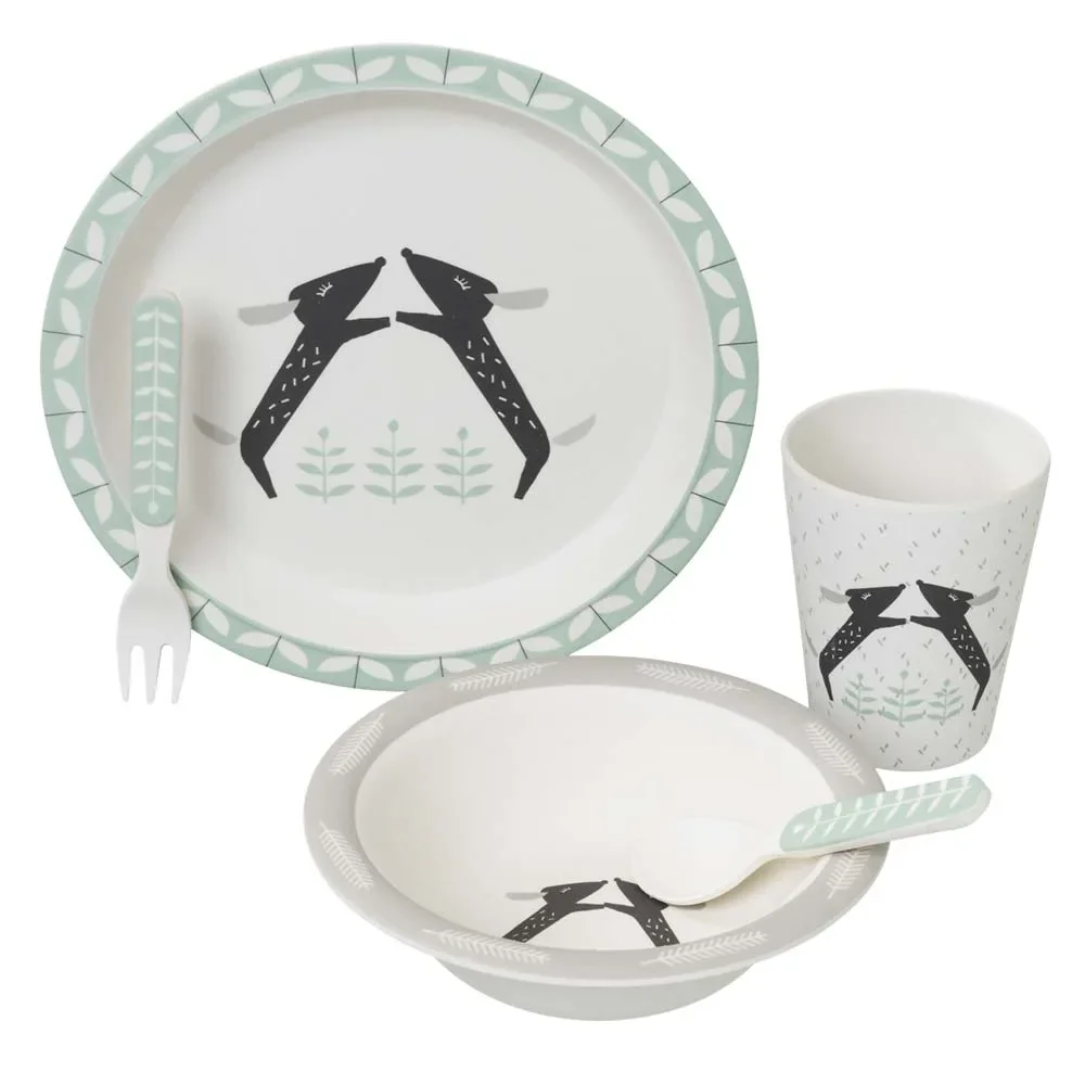 Fresk Bambus Geschirrset Dackel