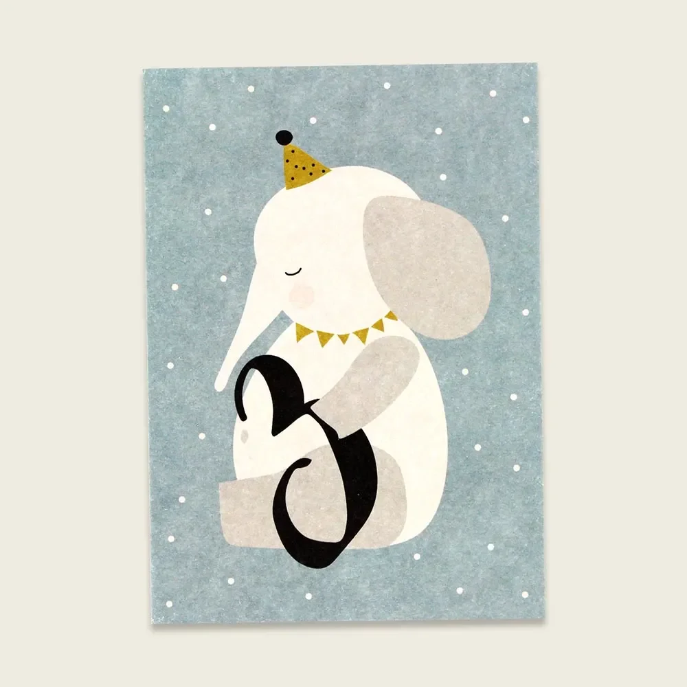 "Ava & Yves Postkarte Elefant "3" image"
