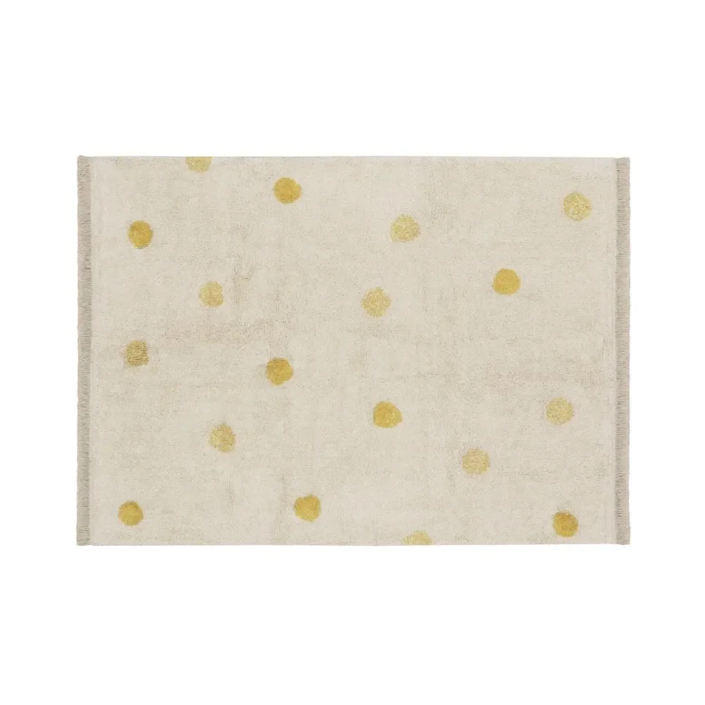 "Lorena Canals waschbarer Teppich "Hippy Dots" honig image"
