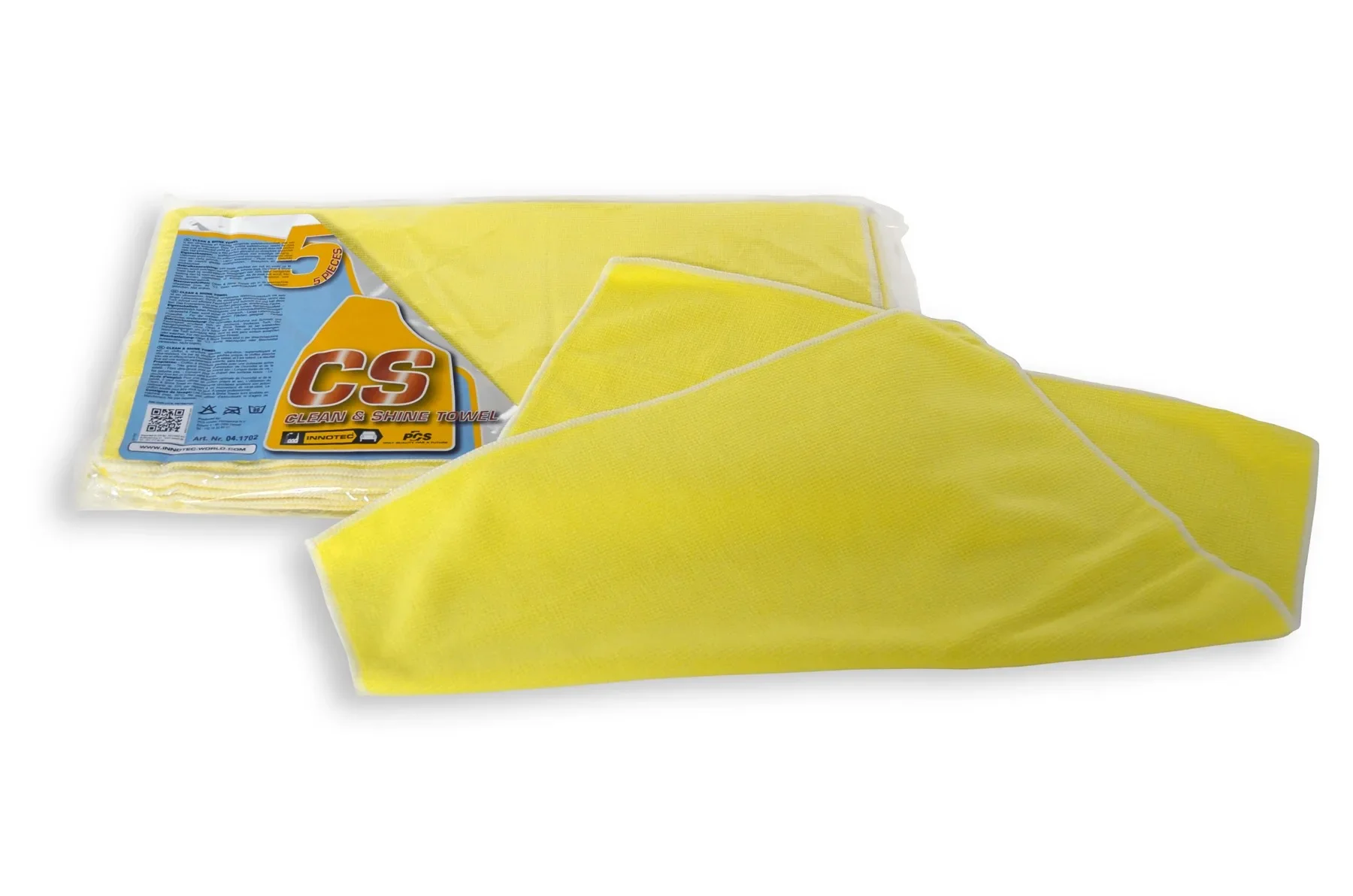 "INNOTEC Clean and Shine Towels gelb Poliertuch 5 Stck Packung image"