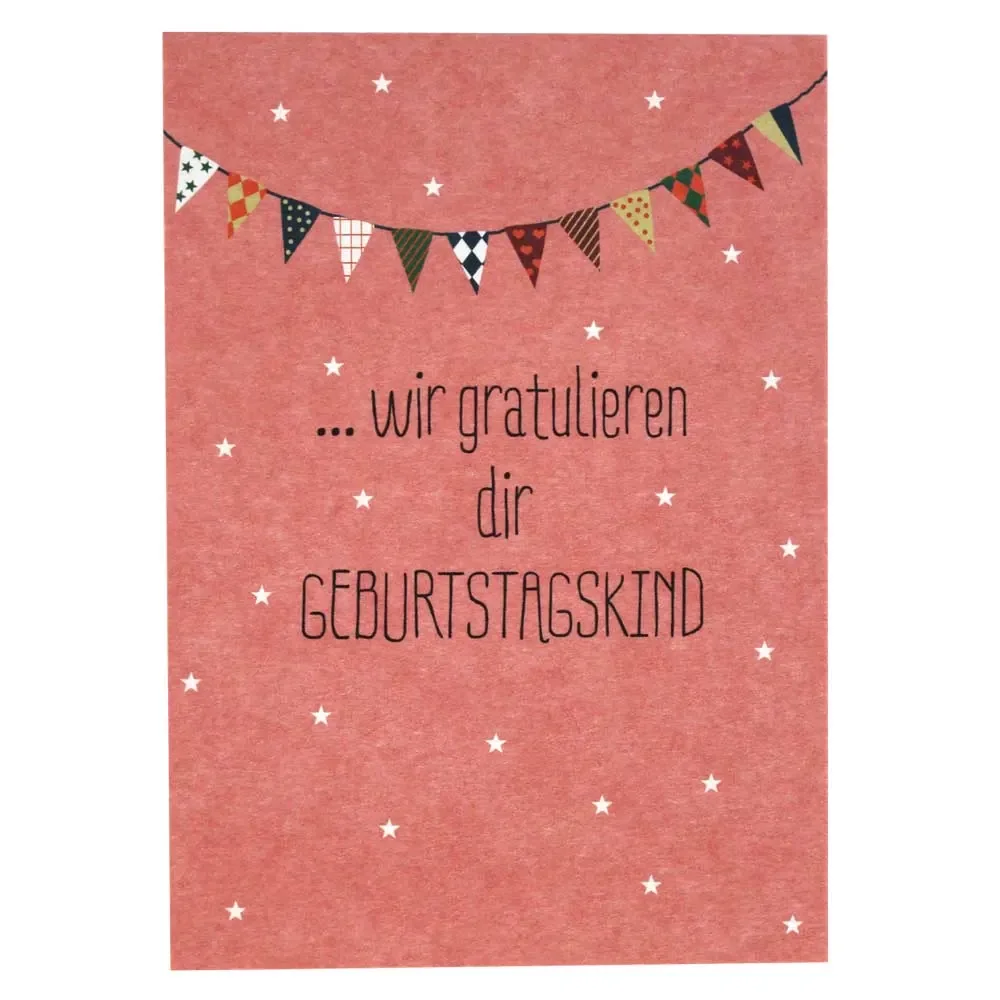 "Ava & Yves Postkarte Geburtstag Wir gratulieren image"