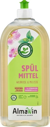 "ALMAWIN Spülmittel Wildrose Melisse 1 Liter image"