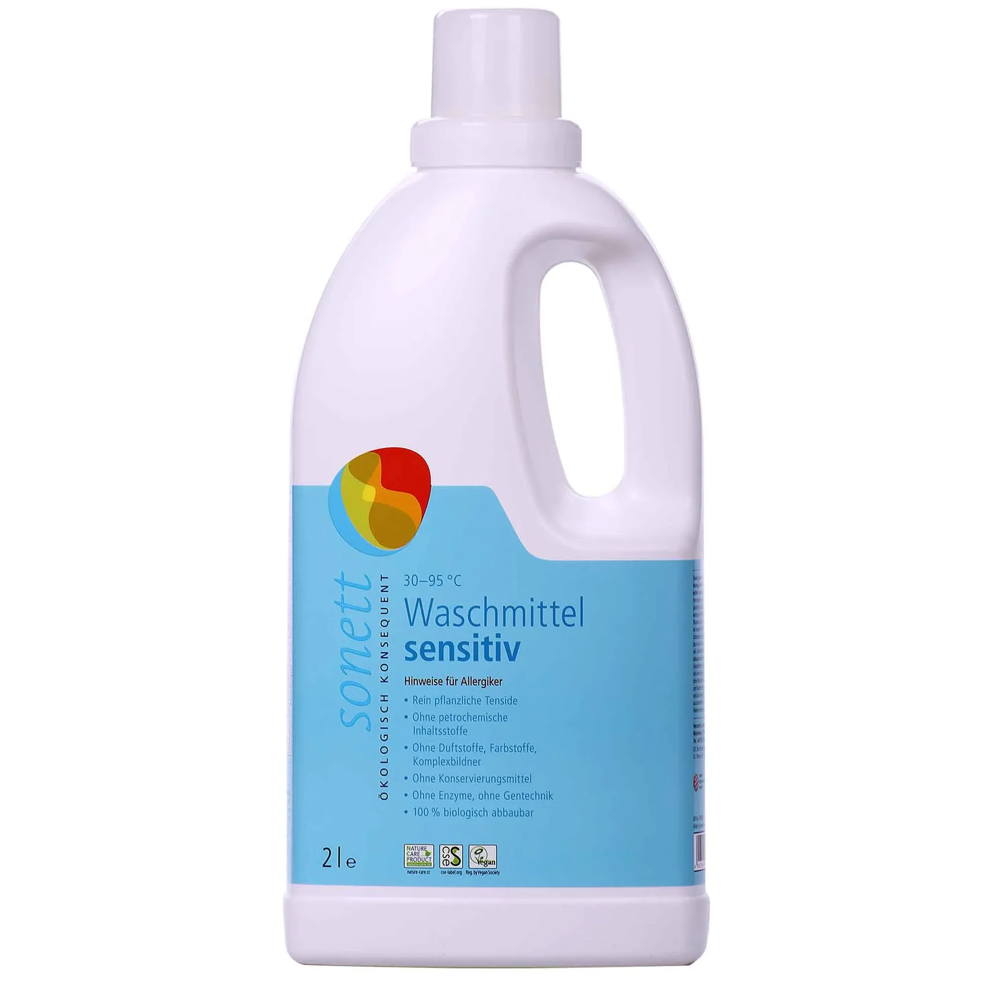 "SONETT Waschmittel flüssig sensitiv 2 Liter ohne Duft- und Farbstoffe image"