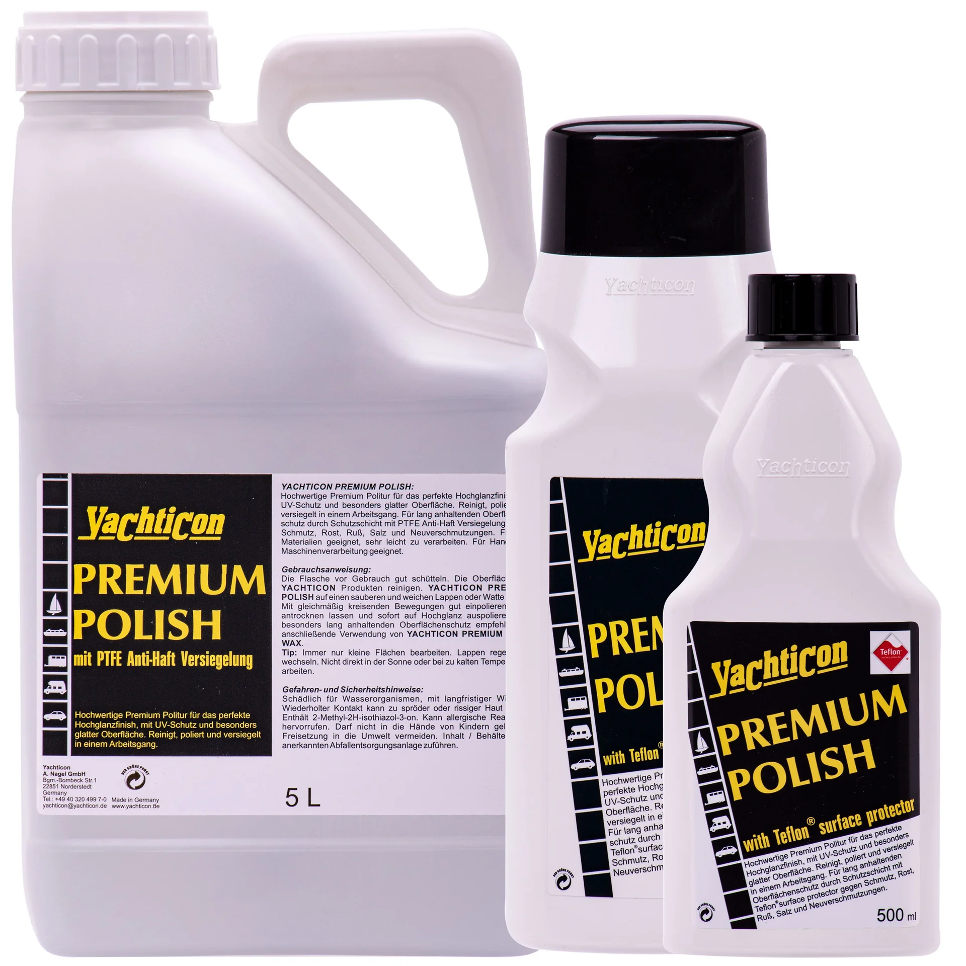 "YACHTICON Premium Polish mit Teflon surface protector in verschiedenen Größengebinden image"