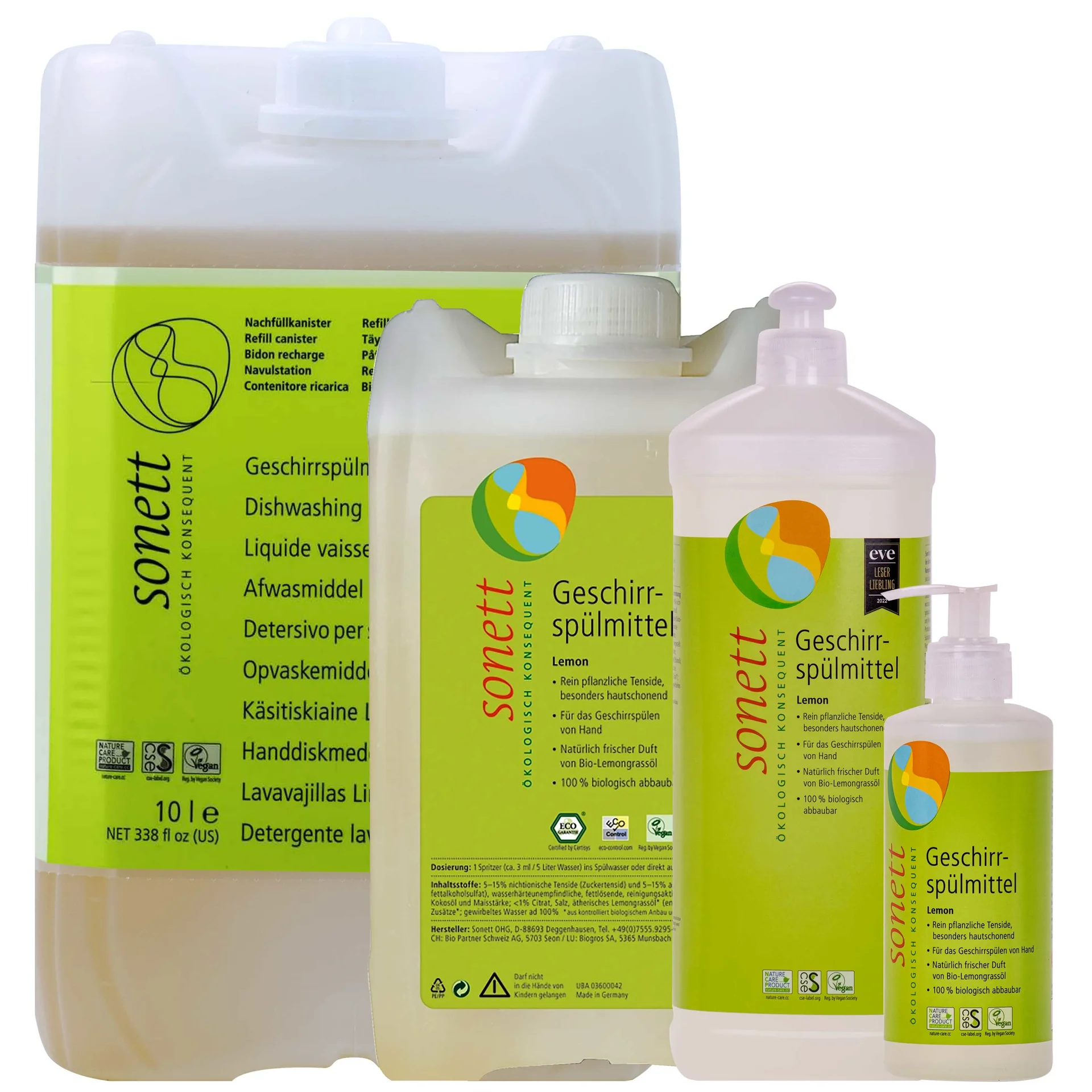 "SONETT Geschirrspülmittel LEMON in verschiedenen Größengebinden image"