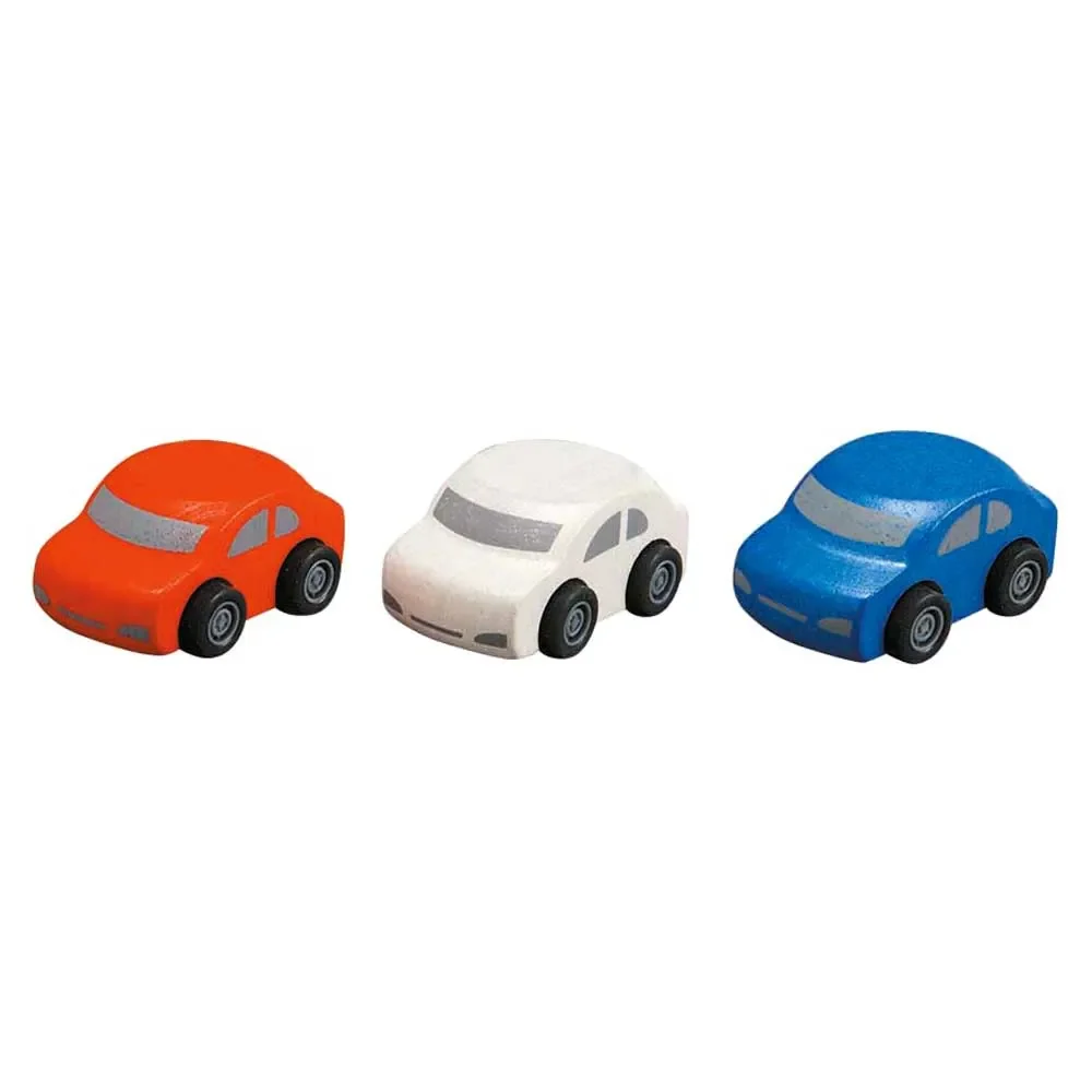 "Plan Toys Spielzeug Familienauto-Set Holz image"