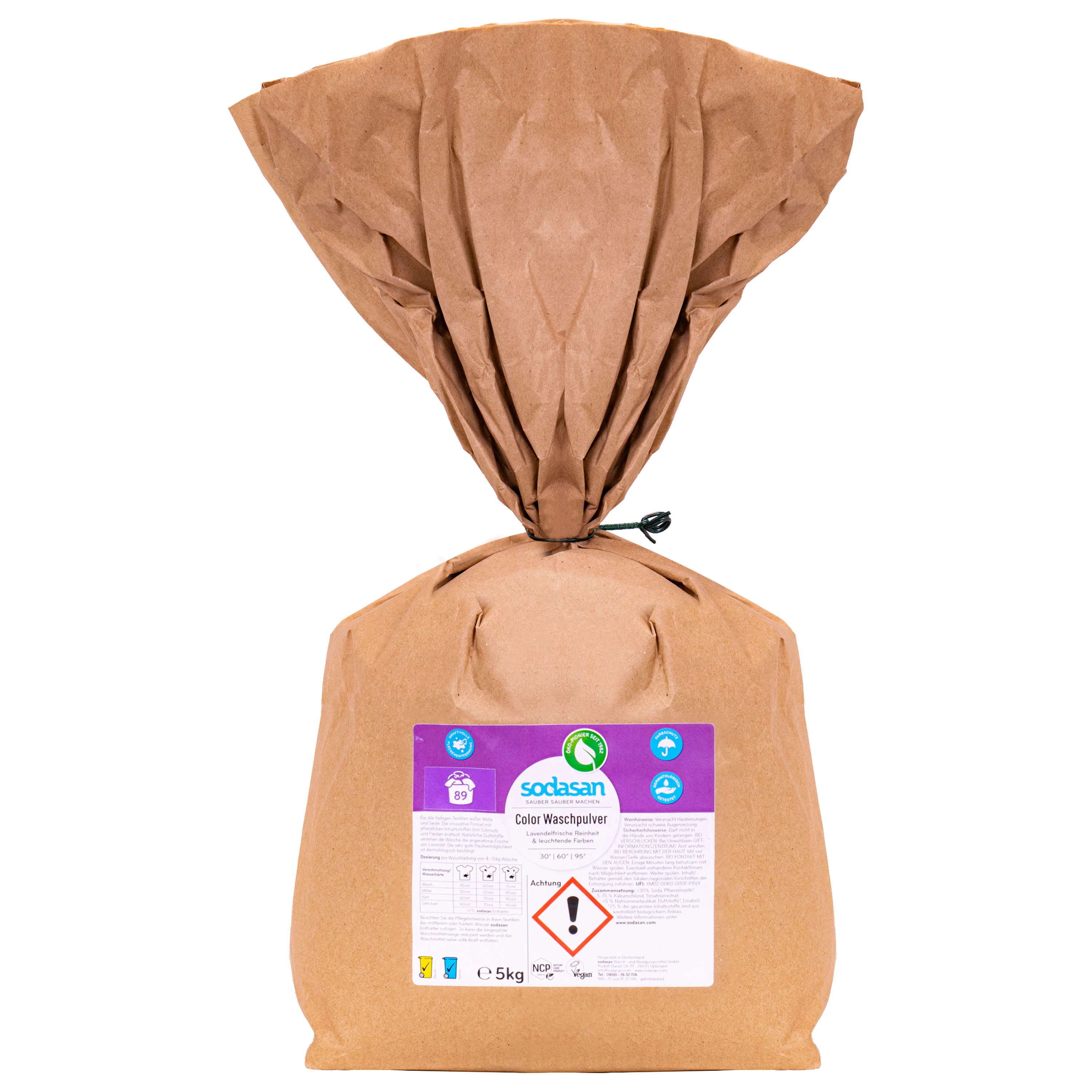 SODASAN COLOR Waschpulver Lavendel 5kg im Papiersack