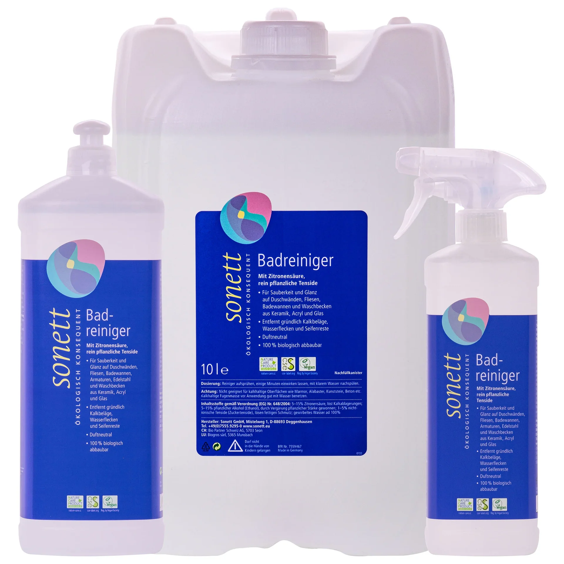 SONETT Badreiniger in verschiedenen Größengebinden