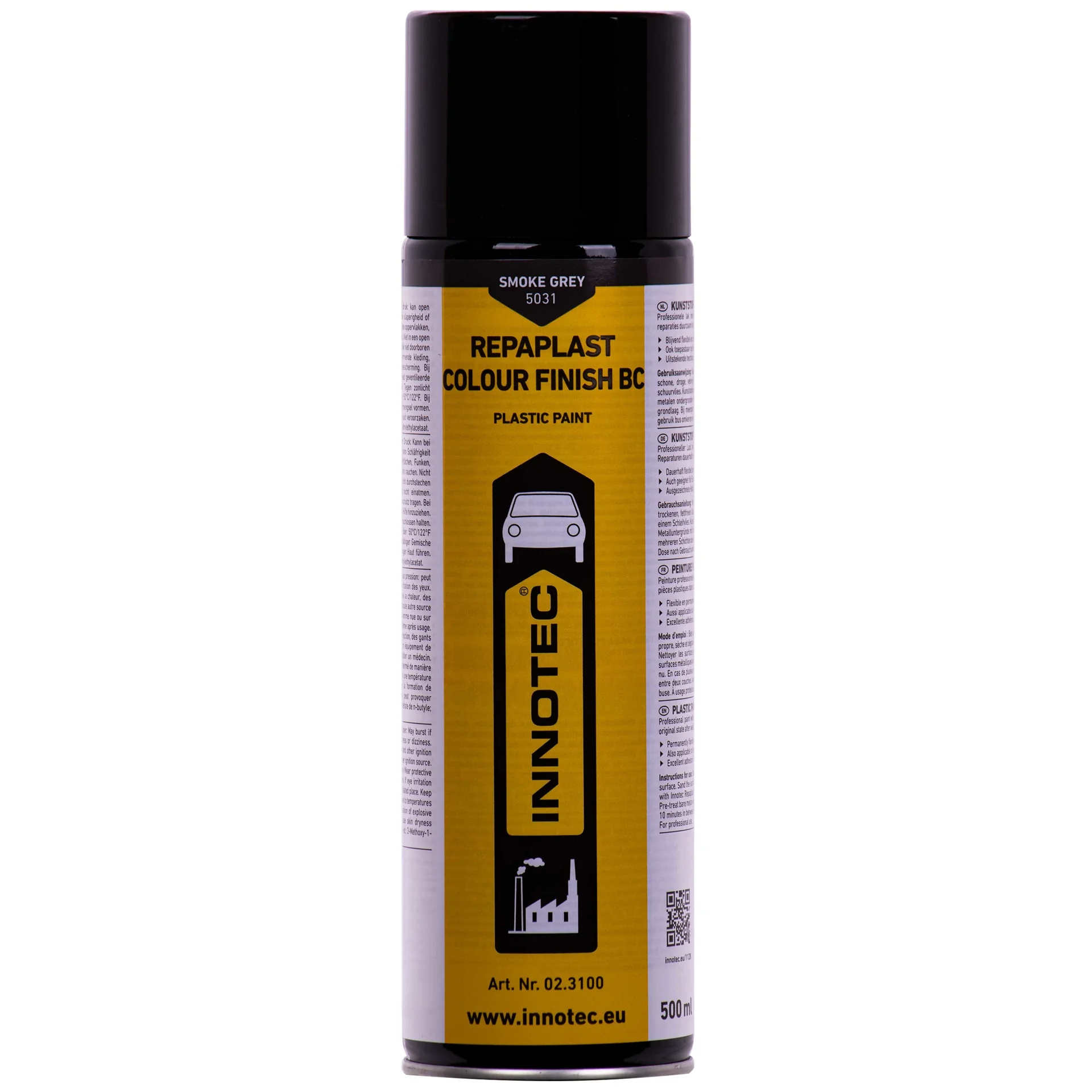 "INNOTEC Repaplast Colour Finish BC 500ml rauchgrau smoke grey image"