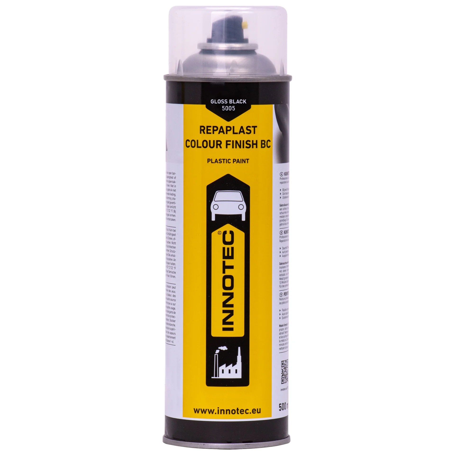 "INNOTEC Repaplast Colour Finish BC 500ml black gloss image"