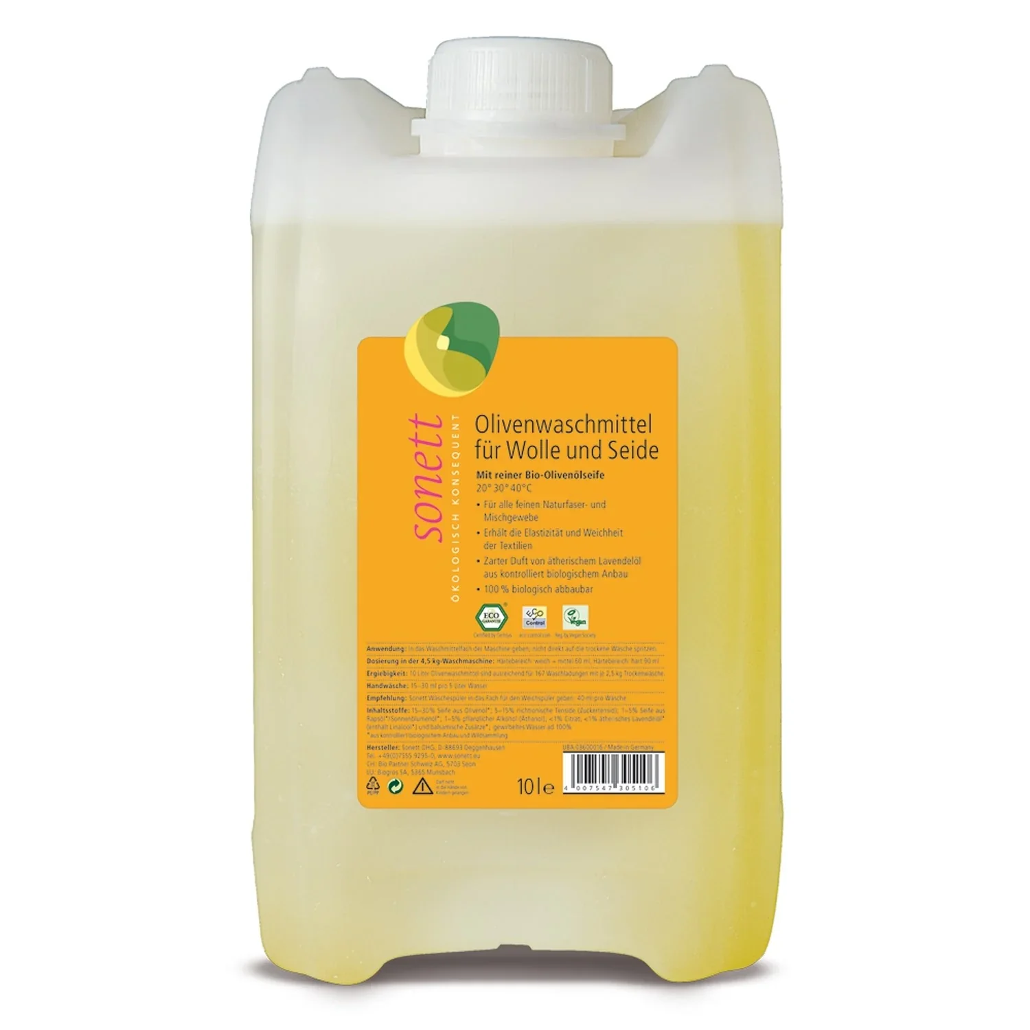 "SONETT Waschmittel flüssig Olive 10 Liter WOLLE & SEIDE image"