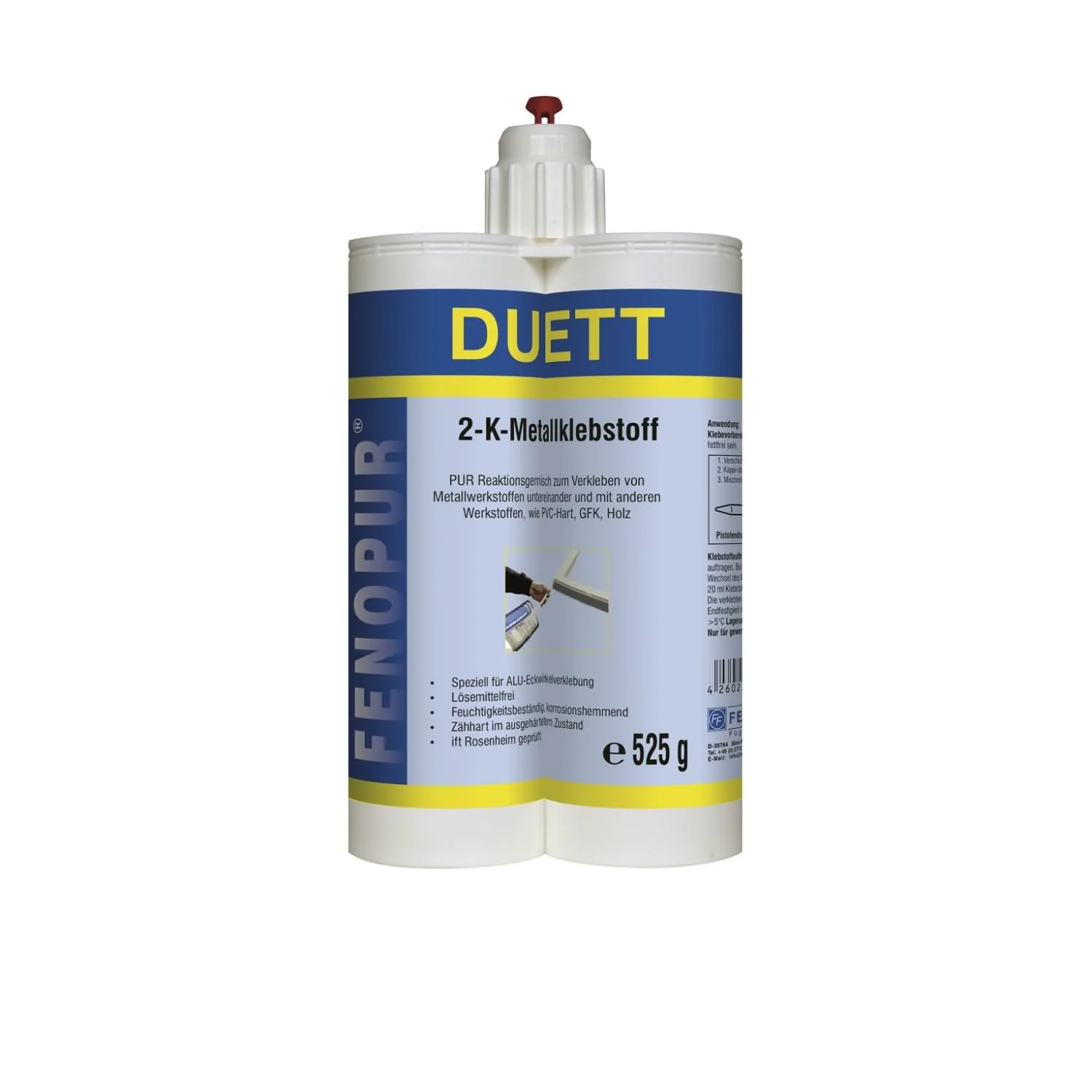 FENOPLAST Fenopur 2-K PU-Klebstoff Duett auf PU Basis 525g schwarz