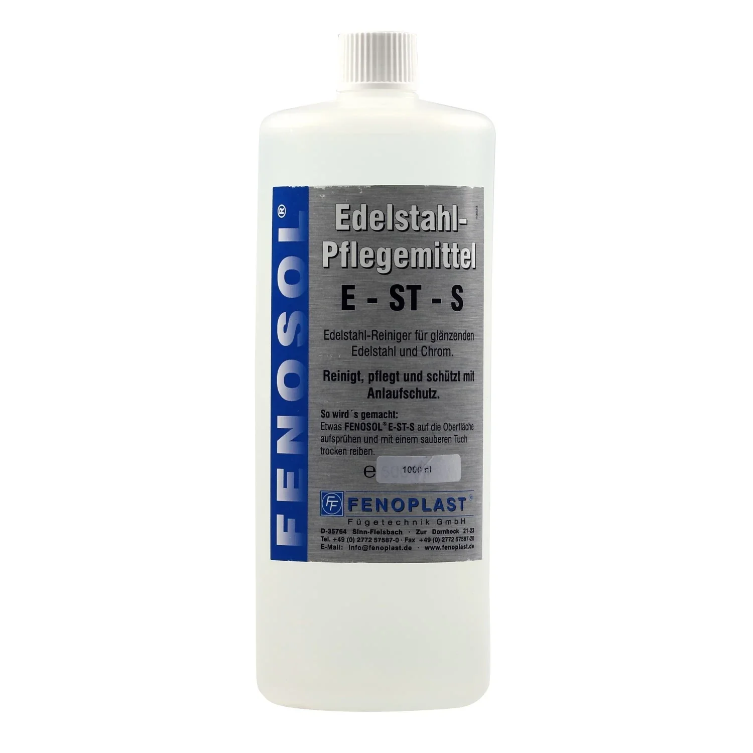 "FENOPLAST Fenosol Edelstahlreiniger E-ST-S 1000ml Pflegereiniger image"