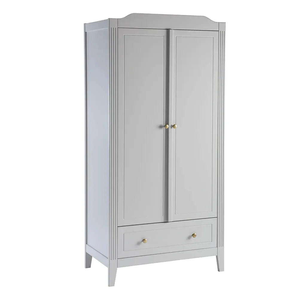 "Maison Charlotte Kleiderschrank Opera 2 türig grau image"