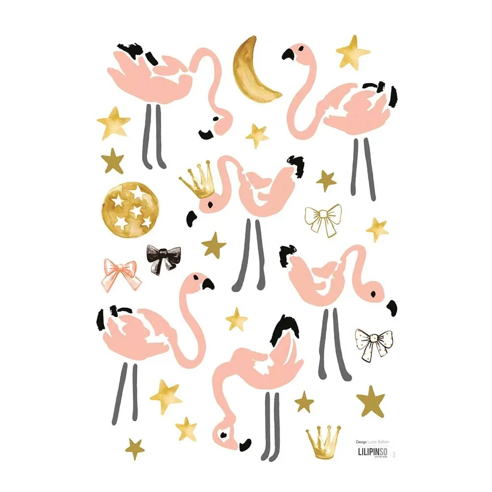 "Lilipinso Wandsticker A3 Flamingos image"