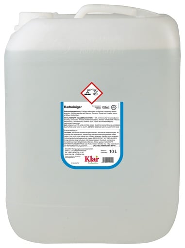 "KLAR Badreiniger parfümfrei 10 Liter image"