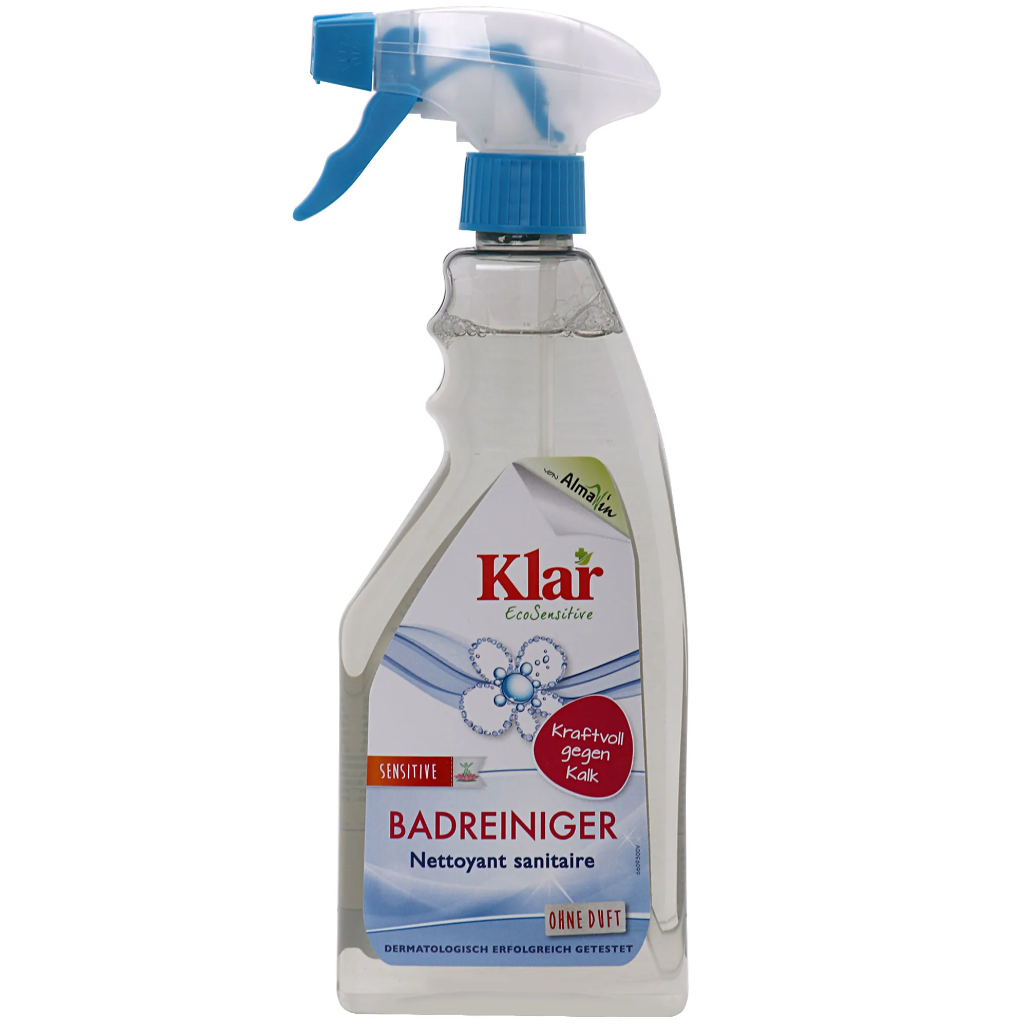 KLAR Badreiniger parfümfrei 500ml ohne Duft mit Schaumsprayer