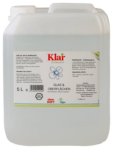 "KLAR Glas- und Oberflächenreiniger 5 Liter ohne Duft image"