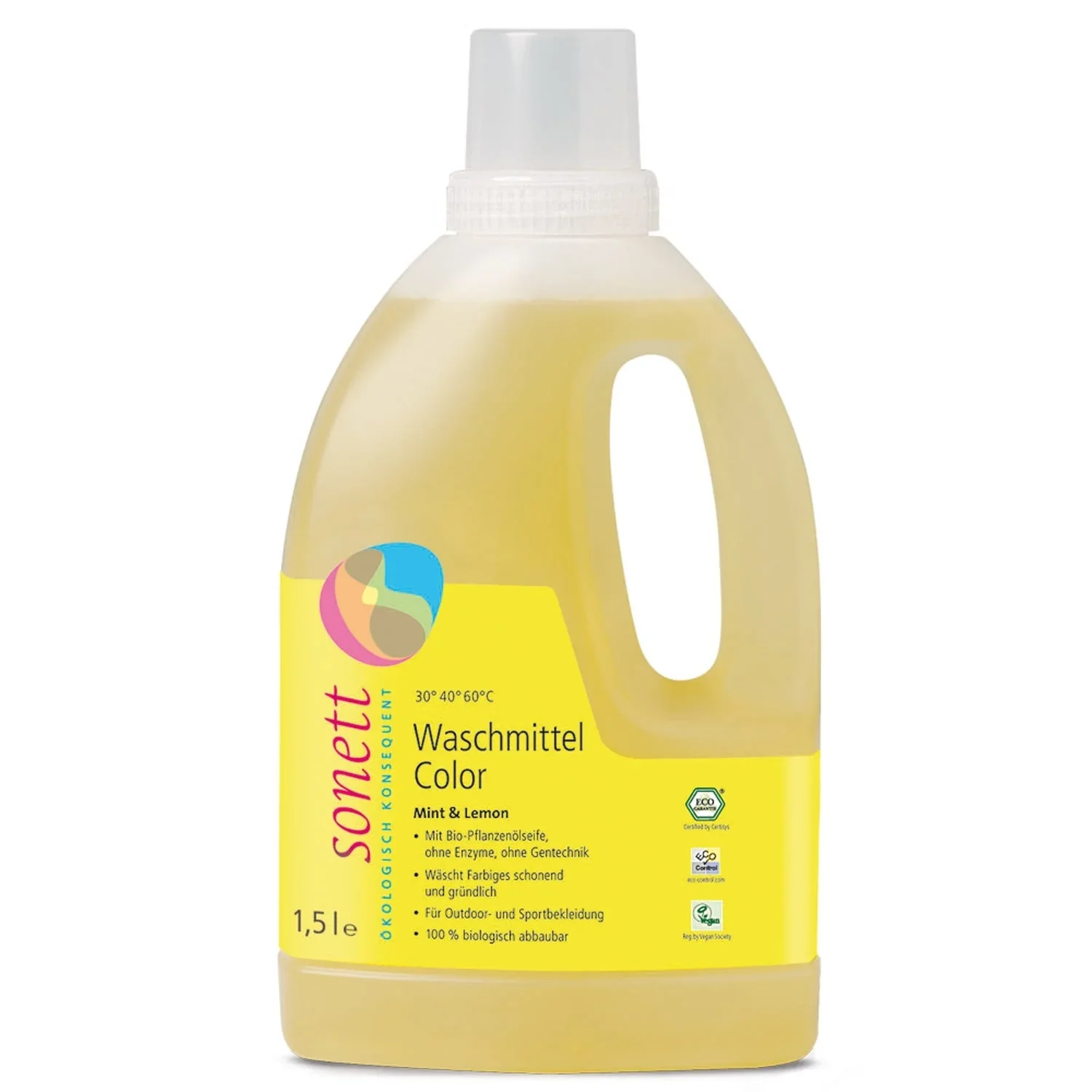 "SONETT Waschmittel color Mint & Lemon flüssig in verschiedenen Größengebinden image"
