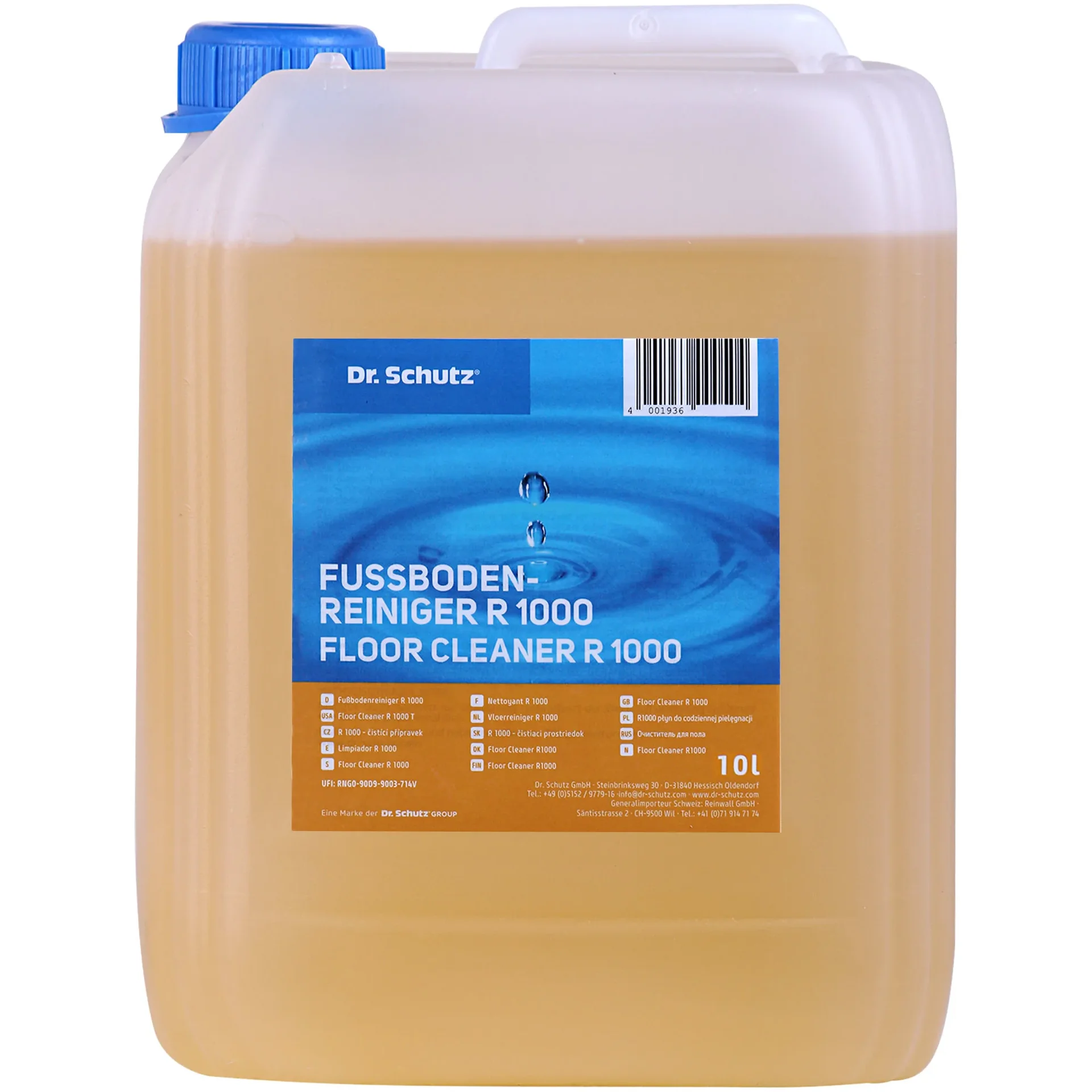 "DR. SCHUTZ Fußbodenreiniger R 1000 10 Liter Wischpflege für 10000m² image"