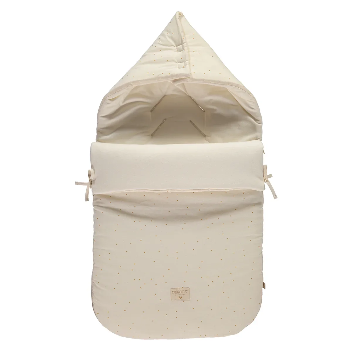 "Nobodinoz Kinderwagen Fußsack Punkte Honig image"