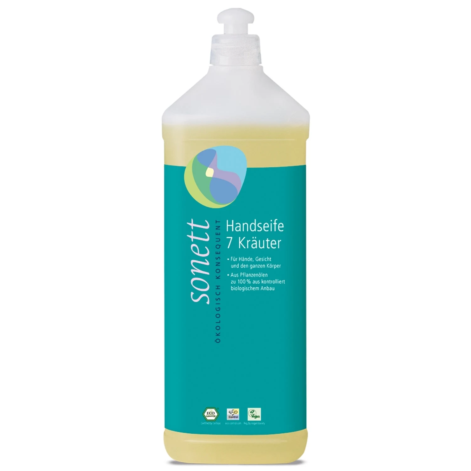 SONETT Handseife 7 Kräuter 1 Liter Nachfüllflasche