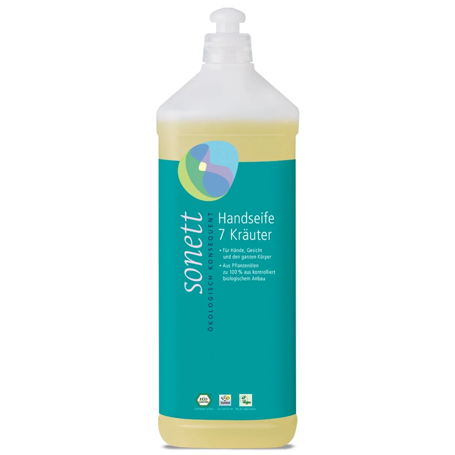 "SONETT Handseife 7 Kräuter 1 Liter Nachfüllflasche image"